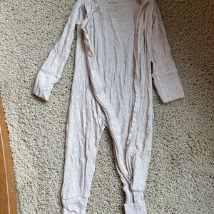 Little Sleepies Beige Footie Zippie